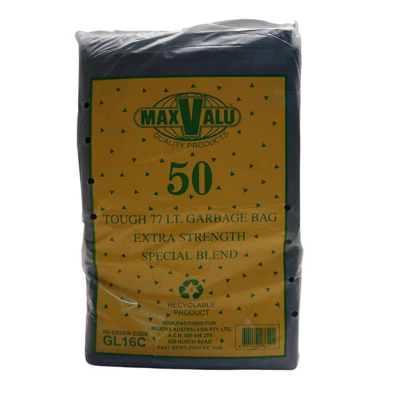 80L  BIN LINER BLACK HEAVY DUTY 250/25