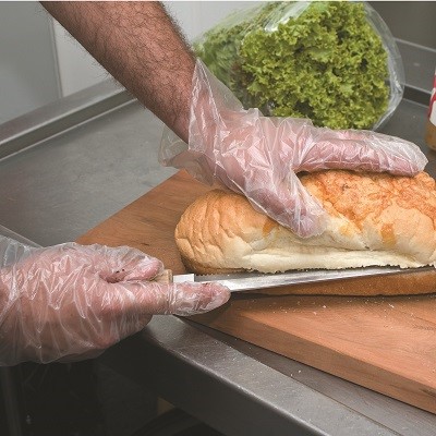POLY CLEAR MEDIUM POWDER FREE BASTION QTY 5000/500