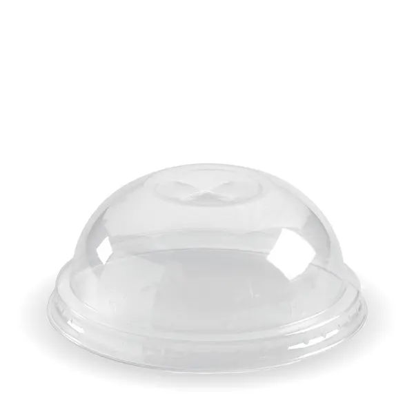 LID DOME 300-700ML (96mm) CLEAR COMPOSTABLE  CUP HOLE  QTY 1000/50