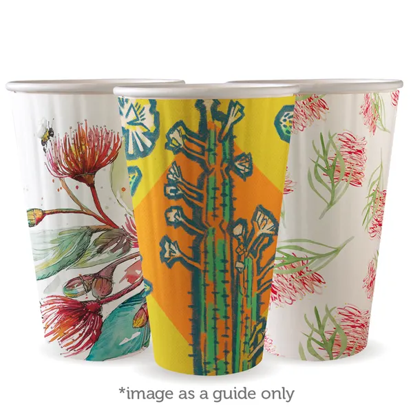 16OZ DW CUP COMPOSTABLE ART SERIES (90mm) QTY 500