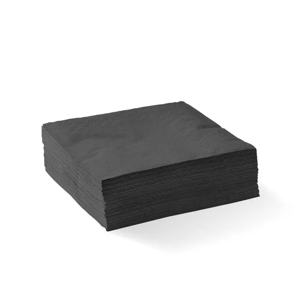1/4 FOLD 2PLY BLACK COCKTAIL NAPKIN QTY 2000/250 