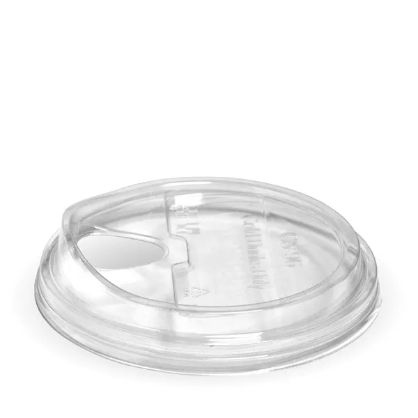 LID FLAT 300-700ML CLEAR COMPOSTABLE CUP(96) SIPPER QTY 1000/100 