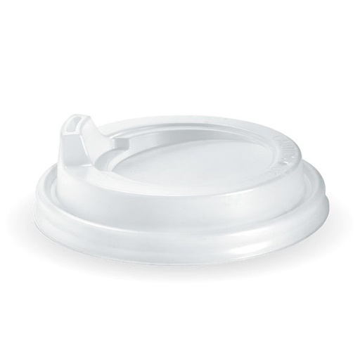 LID COMPOSTABLE WHITE HOT CUP (80mm) QTY 1000/50