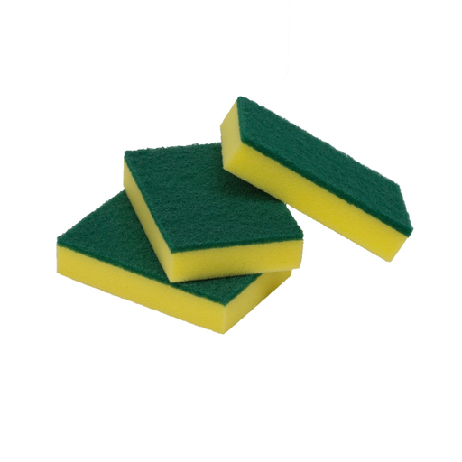SPONGE SCOURER REGULAR DUTY GREEN QTY 100/10