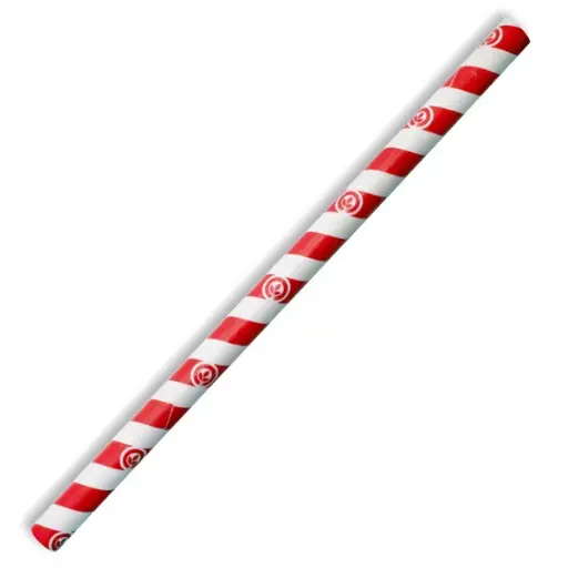 STRAW REGULAR RED STRIPE QTY 2500/250