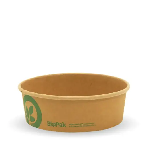 500ML (16oz) KRAFT WIDE PAPER SALAD CONTAINER QTY 300 

