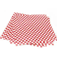 GREASEPROOF 1/2 RED GINGHAM          400 X 330MM  QTY 1000
