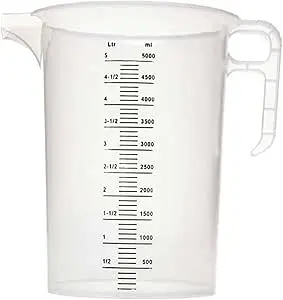 5ltr Clear PP Measuring Jug