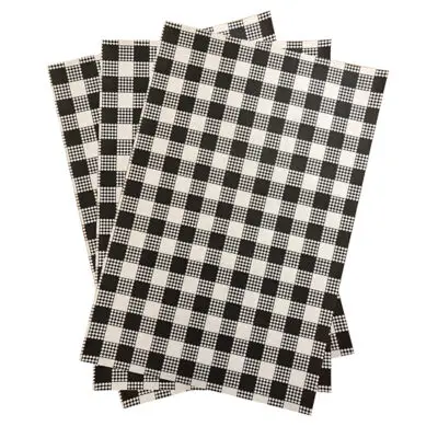 GREASEPROOF 1/4 BLACK GINGHAM  200 X 330MM  QTY 1000   